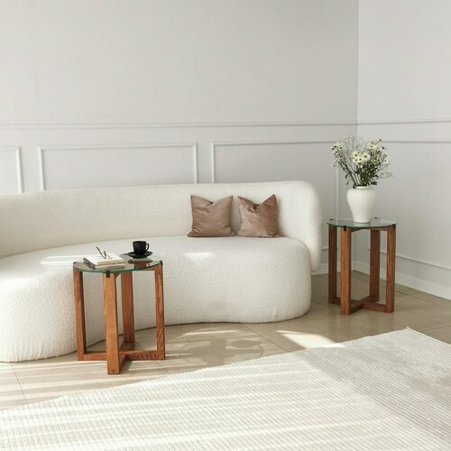 Komplet stranskih mizic Amalfi Walnut, 2 kos
