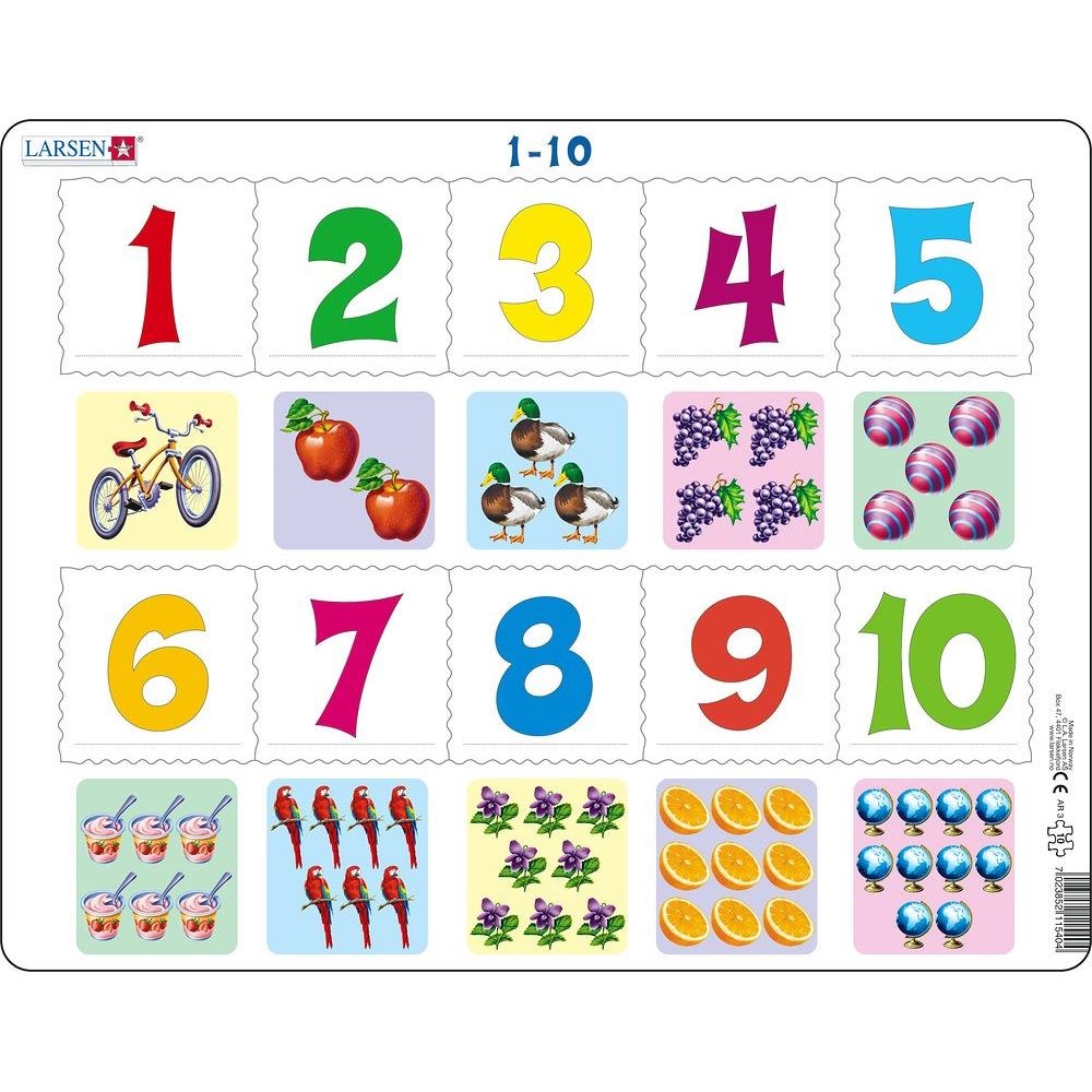 Larsen Puzzle Počítání pro nejmenší, 10 dílků
