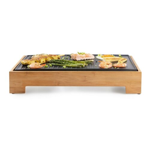 DOMO DO9271G stolní elektrický Plancha gril Bamboo Style