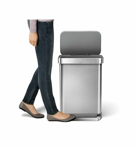 Simplehuman Pojemnik na pedały 55 l, srebrny