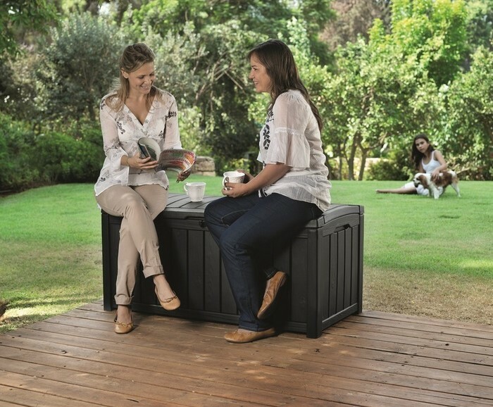 Záhradný úložný box Keter GLENWOOD 390 l, antracitový
