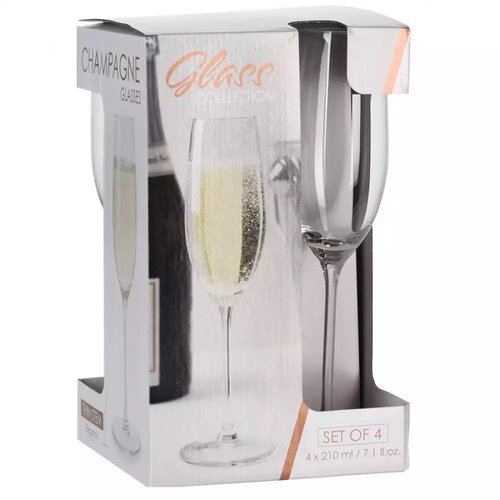 Set de pahare pentru vin spumant Sparkle 210 ml, 4buc.