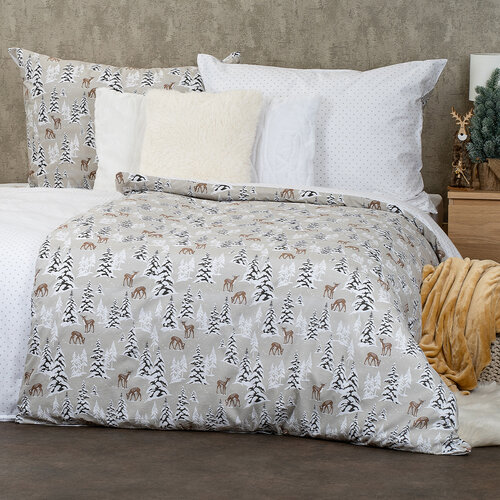 Lenjerie de pat din bumbac 4Home Christmas forest , 140 x 220 cm, 70 x 90 cm