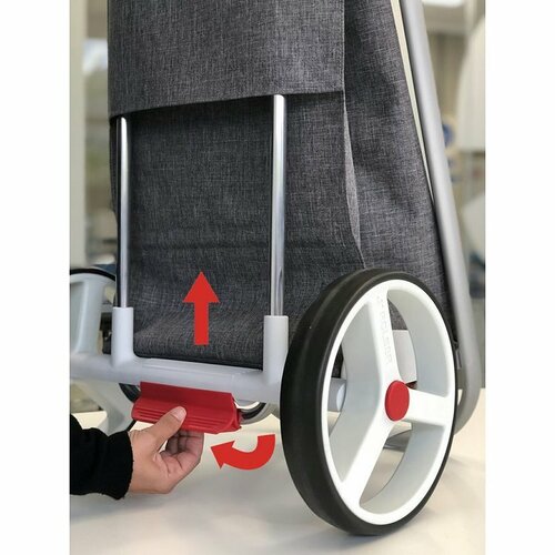 Rolser Trolley bevásárlótáska Com Tweed 8 feketecső, szürke
