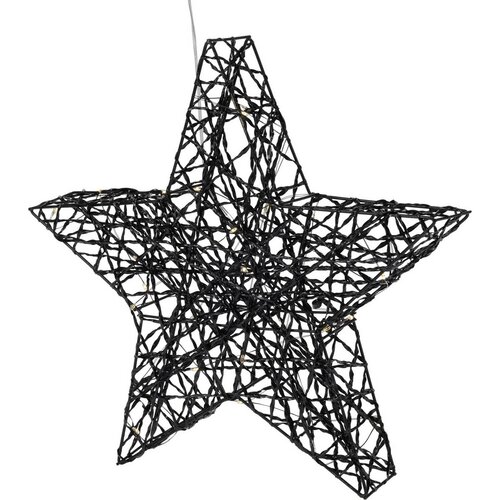 Stea de Crăciun Blackwire LED negru, 30 x 30 cm