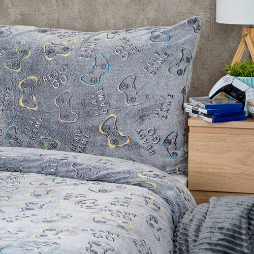 4Home Svietiace obliečky mikroflanel Games, 140 x 200 cm, 70 x 90 cm