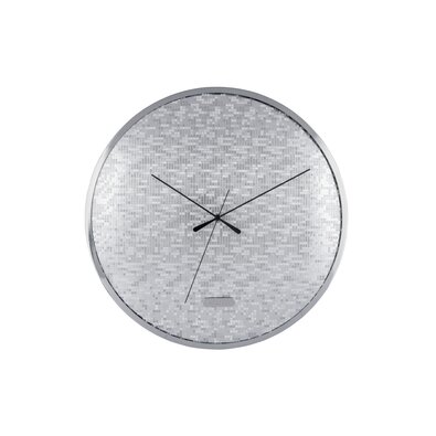 Karlsson 6005SI design falióra, ezüst, átmérő 40cm