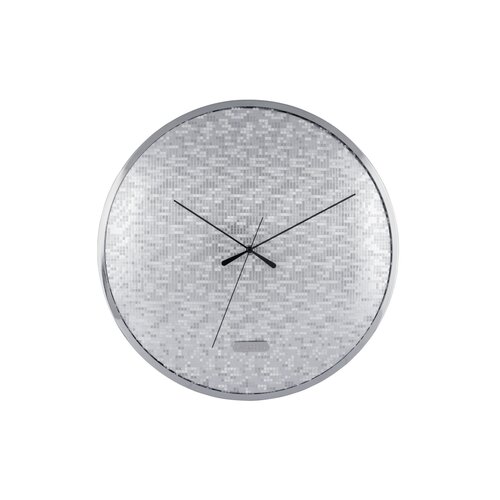 Karlsson 6005SI dizajnové nástenné hodiny strieborná, pr. 40 cm