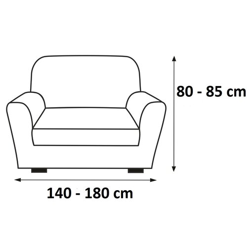 Andrea luxus kanapéhuzat barna, 140 - 180 cm