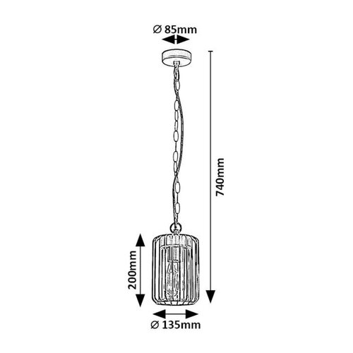 Rabalux 77107 wisząca lampa zewnętrzna Tarpa, E27,1x max. 40W, IP44