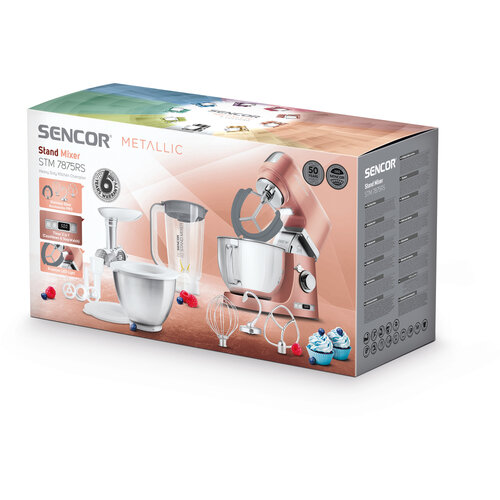 Sencor STM 7875RS konyhai robotgép, világosrózsaszín