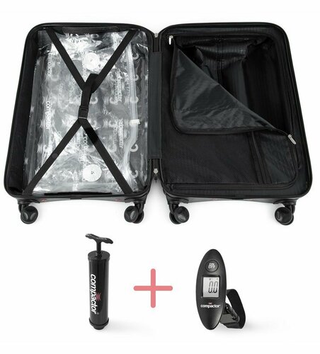 Compactor Валіза для ручної поклажі Cosmos S, 55 x 20 x 40 см, срібляста