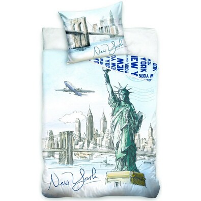 Bavlnené obliečky New York Statue, 140 x 200 cm, 70 x 90 cm