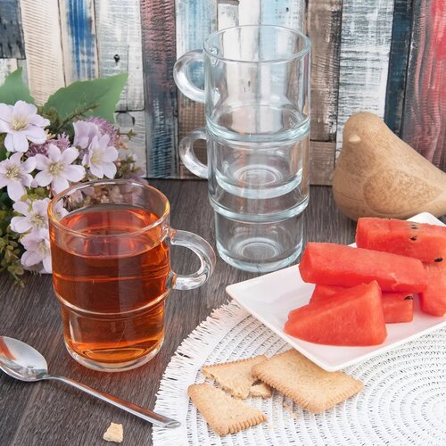 Orion Set of 6 Cozy glass mugs, 0.35 ml
