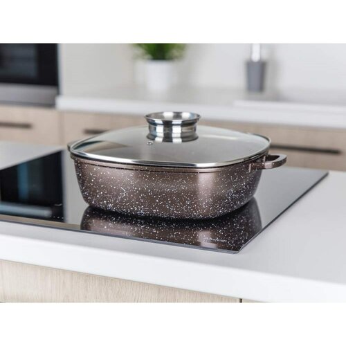 Tavă cu suprafața antiaderentă Banquet PREMIUM Dark Brown 28 x 28 x 8 cm