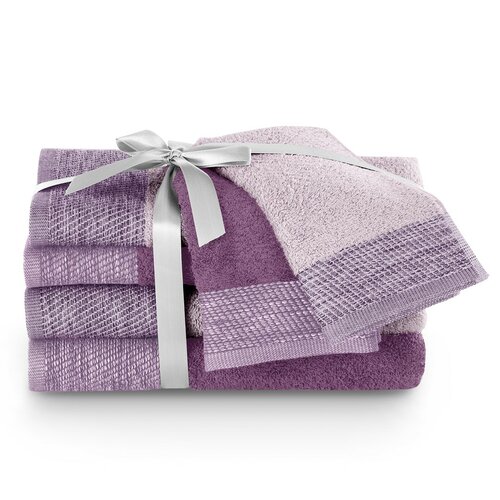 AmeliaHome Комплект рушників для рук та рушників для ванни Aria фіолетовий/сливовий, 6 шт.