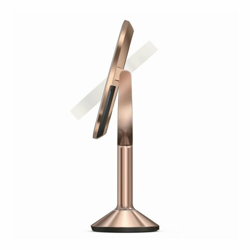 Simplehuman Lusterko kosmetyczne LED Sensor TRIO, powiększenie 1x/5x/10, rose gold