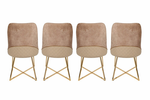 Set de scaune de sufragerie Madrid Brown, 4 bucăți