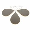 Oglindă de perete, set de 3, 27 x 1 x 19 cm