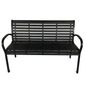 Bancă de grădină 125 x 60 x 80 cm, negru, oțel /plastic
