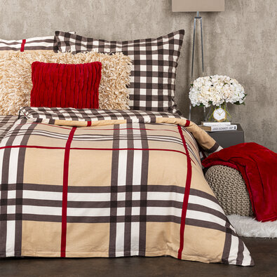 Lenjerie de pat din flanelă 4Home Cub, 160 x 200 cm, 70 x 80 cm