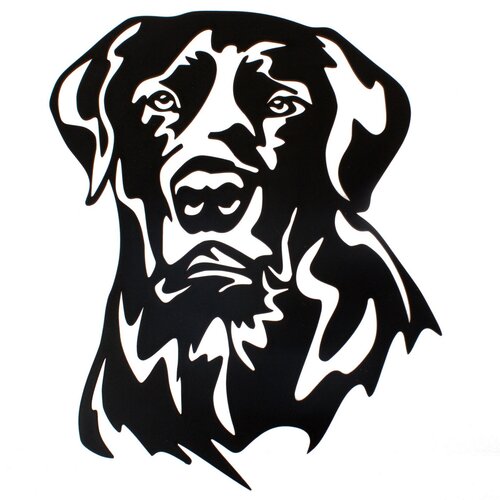 Lesnata izrezana dekoracija za steno Labrador,28,5 x 35 cm