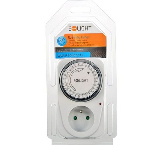 Solight DT02 Časový spínač týždenný, biela