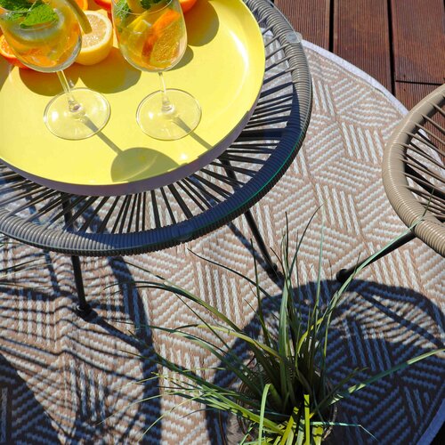 Covor de exterior Luz bej, 120 cm