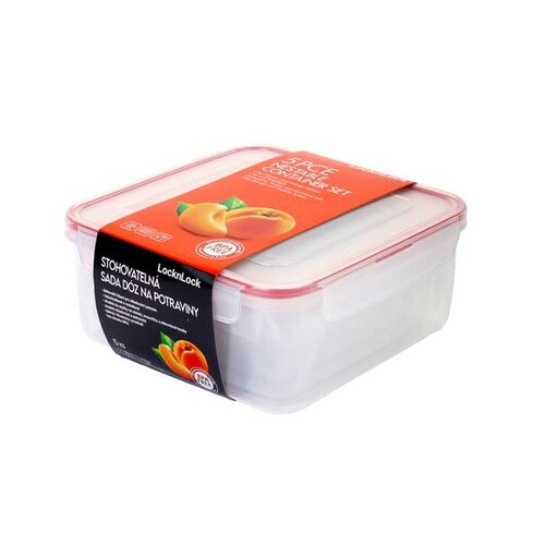 LOCKnLOCK Set de recipiente pentru alimente Lockpătrat, 5 buc.