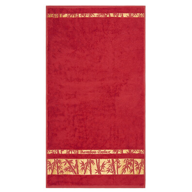 Prosop Bamboo Gold roșu, 50 x 90 cm