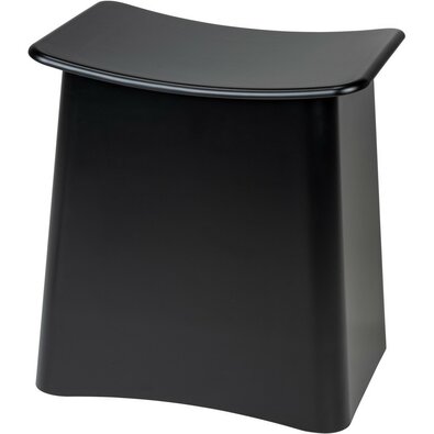 Wenko Badezimmerhocker mit Stauraum für Wäsche Wing, schwarz, 45 × 33 × 48 cm
