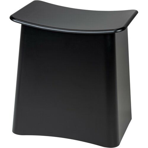 Wenko Badezimmerhocker mit Stauraum für Wäsche Wing, schwarz, 45 × 33 × 48 cm