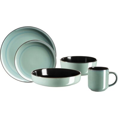 Set de masă Mäser 10 piese ALENIA, verde