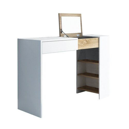 Toaletka Elis, biała/dąb sonoma