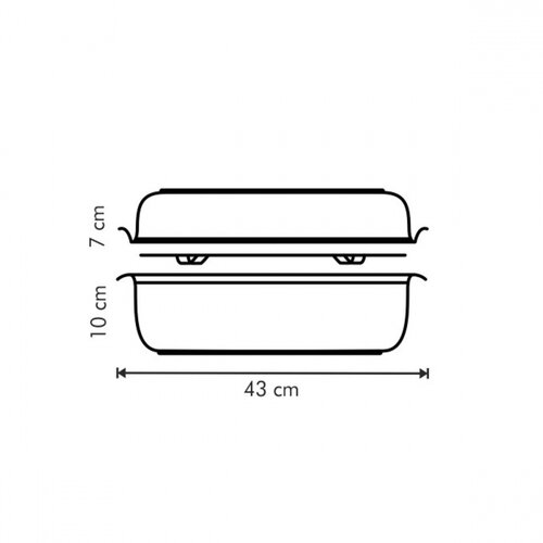 Tescoma Brytfanna z pokrywką prostokątna 24 x 43 x 17 cm