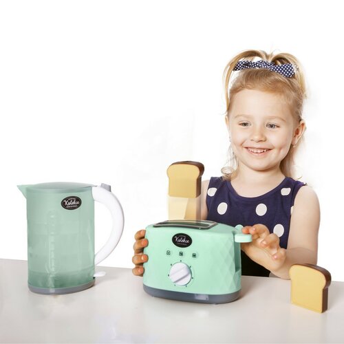 Rappa Zestaw tostera i czajnika dla dzieci z dźwiękiem i światłem