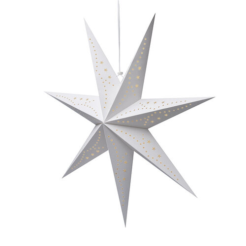 Solight LED gwiazda świąteczna, wisząca, 60 cm, 20x LED, timer, 2x AA