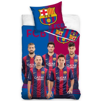 Bavlněné povlečení Barcelona Team 2015, 160 x 200 cm, 70 x 80 cm