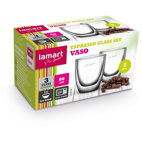 Lamart LT9009 set skodelic Espresso Vaso, 80 ml, 2kos