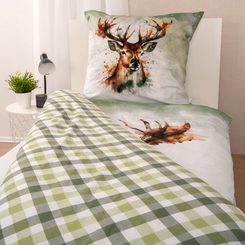 Herding Flanelové obliečky Jeleň, 135 x 200 cm, 80 x 80 cm