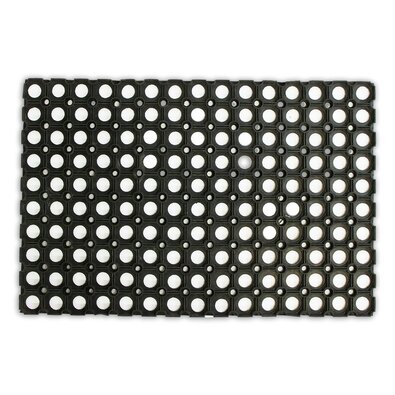 HOME ELEMENTS Prešita predpražna preproga, črna,40 x 60 cm