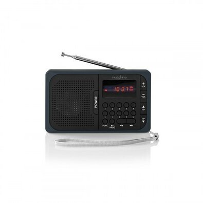 Nedis FM Rádio 3,6 W, čierna