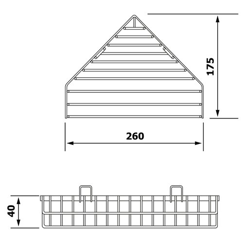 AQUALINE 37003 Chrom Line кутова мильниця дротяна, хром