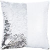 Poduszka z cekinami srebrny, 40 x 40 cm