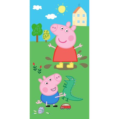 Peppa Malac és George a dinoszaurusszaltörölköző, 70 x 140 cm