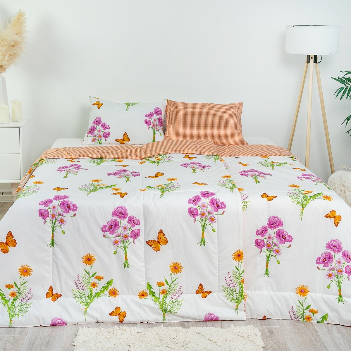 Stanex CLASSIC nyári szett Spring narancs , 140 x200 cm, 40 x 60 cm termék 2. képe