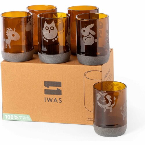 Set 6 pahare Animal Collection, 350 ml