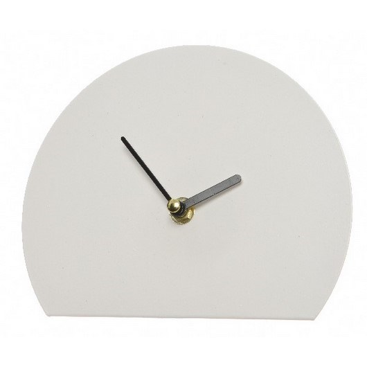Hodiny Semicircle biela, 18 cm