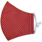 Usta bombažna draperija Polka dot mini rdeča -otroci 3 - 6 let
