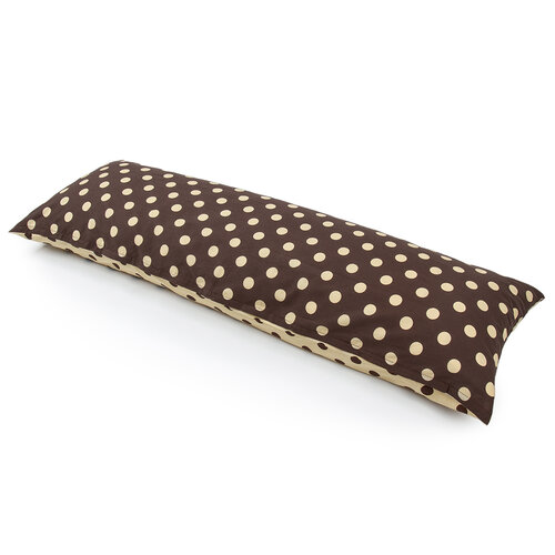 4Home Poszewka na poduszkę relaksacyjna Mąż zastępczy Kropka czekolada, 55 x 180 cm